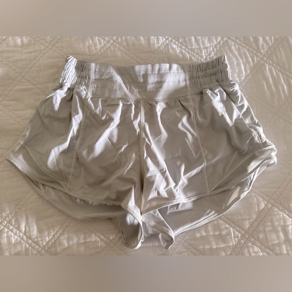 Lululemon White Hotty Hot Shorts!!!